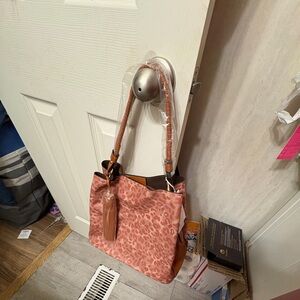 Stylish Pink Leopard Print Women's Bag